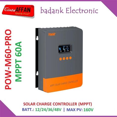 Jual Pow M60 Pro Solar Charge Controller 12V 24V 36V 48V Scc Powmr Mppt