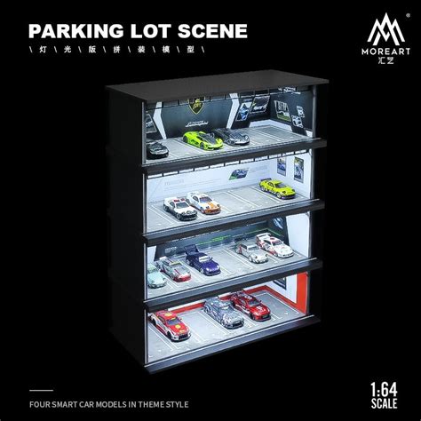 MoreArt 1 64 HKS Advan Parking Garage Assembled Scene Diorama With