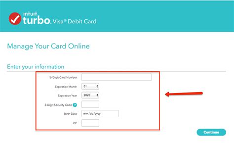 Turbo Debit Card Login