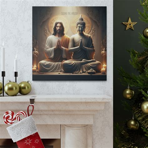 Jesus and Buddha Seeing the Unseen Wall Art, Buddha and Jesus ...