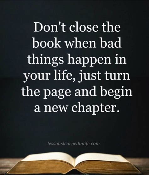 Don't Close the Book When Bad Things Happen | Quotes on closing a