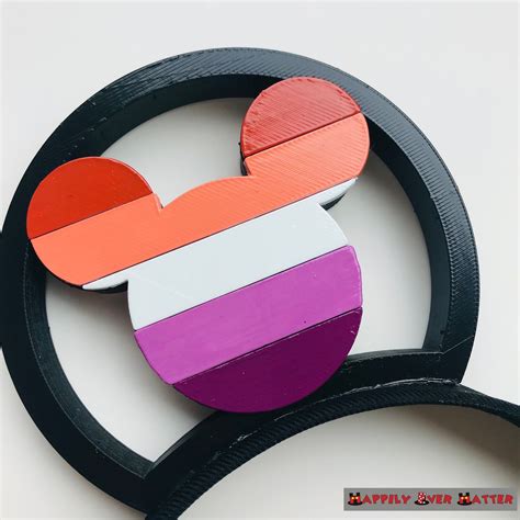 Lesbian Pride Flag Mickey D Printed LGBTQIA Mickey Mouse Etsy