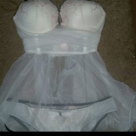 Victoria S Secret Intimates Sleepwear Victorias Secret Bridal White Lingerie Teddy Poshmark