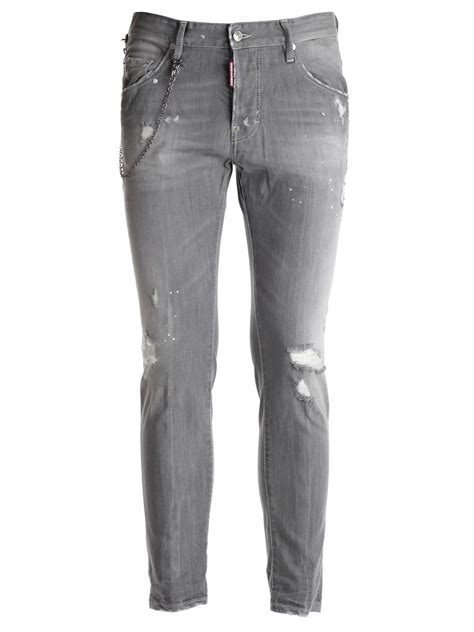 Dsquared2 Dsquared2 Jeans Light Grey Mens Jeans Italist