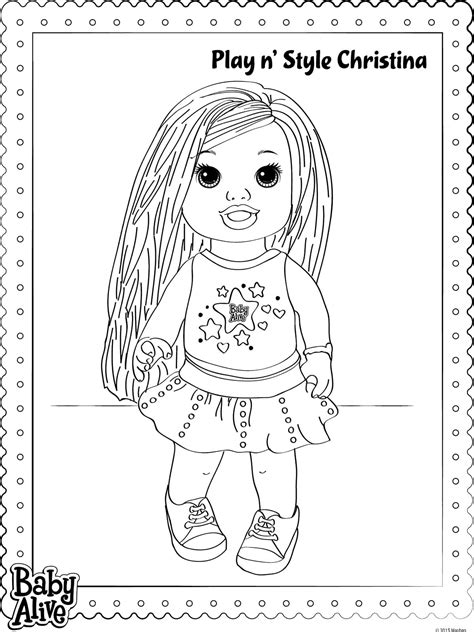 Baby Alive Dolls Coloring Page - Free Printable Coloring Pages for Kids