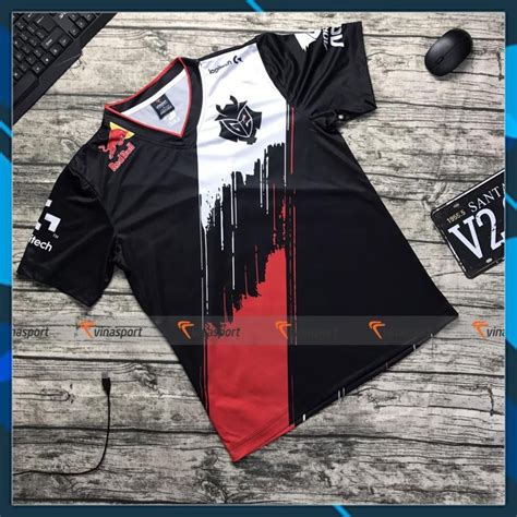 HOT SALE Áo game thi đấu Esports thun ngắn tay nam Team G PRO màu đen dáng suông