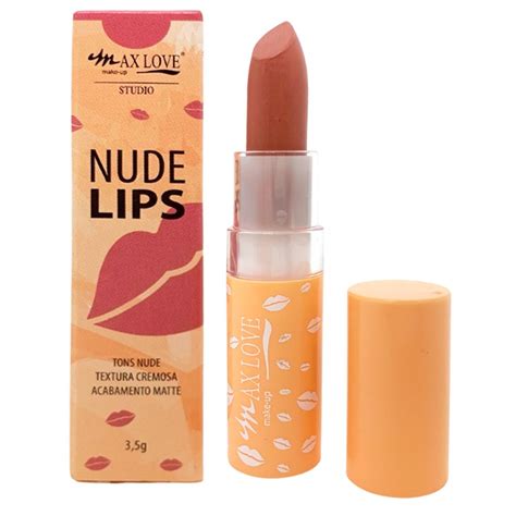 Batom Bast O Nude Lips Love Max Love Cor Ao Kit C Unid Virtual Make Maquiagem