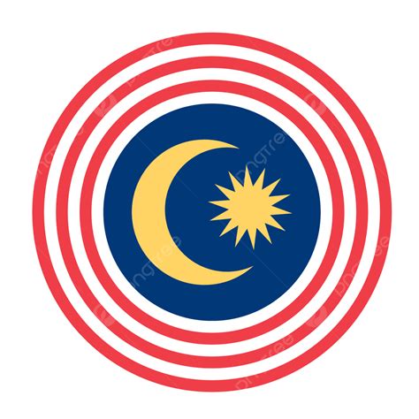 gambar bendera malaysia melingkar  latar belakang transparan