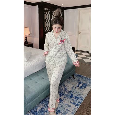 Đồ Bộ Nữ Lụa Xước Thiết Kế Mẫu Hot Nhất Tay dài Quần Dài Shopee Việt Nam