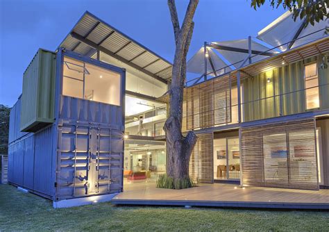 8 Shipping Containers Make Up a Stunning 2-Story Home