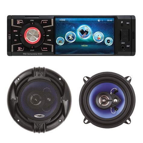 Set Mp Player Auto Pni Clementine Cu Difuzoare Auto Coaxiale Pni