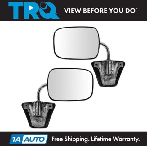 Trq Chrome Manual Side View Mirrors Left Lh Right Rh Pair Set For