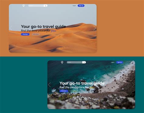 Web Layout Design for Travel Guide Site by Dea on Dribbble