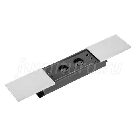 Блок розеток врезной PRESTINO 2*Schuko+ 2xUSB A+C, RJ45, HDMI, серый, с ...
