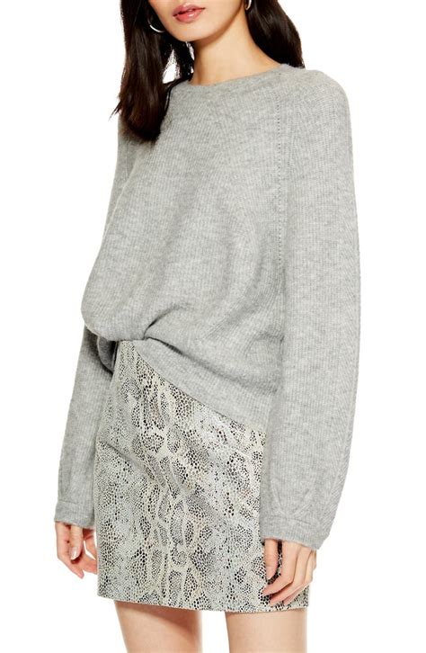 Topshop Ribbed Crewneck Sweater Nordstrom