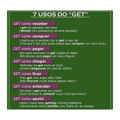 Passado Do Verbo Get