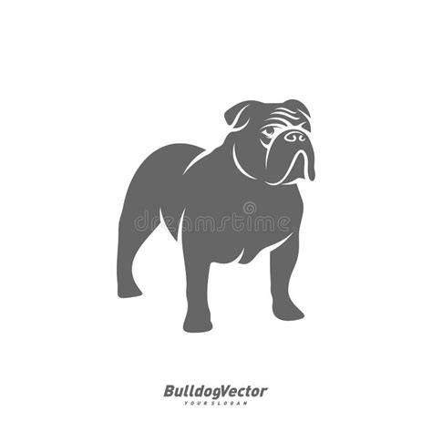 Bulldog Logo Design Vector Template. Silhouette of Bulldog Design Illustration Stock Vector ...