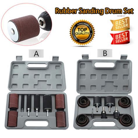 Drum Sanding Kit Sander Sleeves Set With Drums For Power Drills Grit