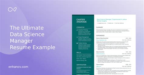 Data Science Manager Resume Examples Guide For