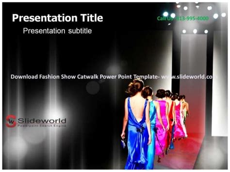 Fashion show catwalk powerpoint template