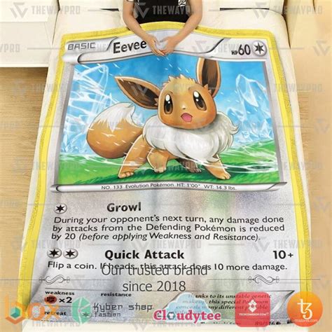 HOT Anime Pokemon Eevee Plasma Freeze Blanket Express Your Unique
