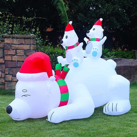 Buy Juegoal Christmas Inflatable Polar Bears 6 Ft Long Lighted Blow