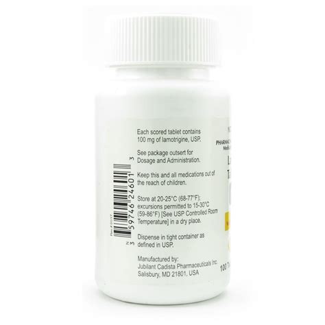 Lamotrigine 100mg Tablets 100bottle Generic For Lamictal Mcguff