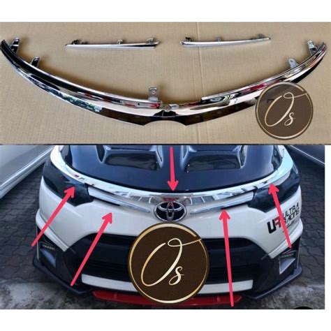 Toyota Vios 2014 NCP150 Front Bumper Grile Grille Garnish Chrome GRILL