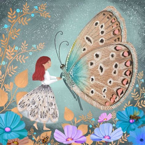 Deb Hudson Affiche Artistique Illustration Papillon Illustration De