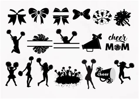 Cheerleader Svg Cheer Svg Cheer Design Cheer Cut File Pom Etsy