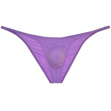 Botmois Men S Solid Ice Silk Bikini Underpants Sexy Micro Briefs Posing Comfy Lingerie Jockstrap