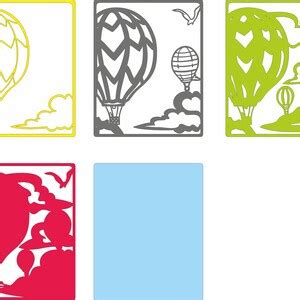 Hot Air Balloon Layered Svg Files For Cricut Projects Laser Etsy Uk