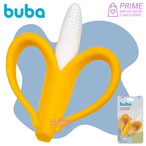 Mordedor Banana Buba - Mordedor Buba Massageador Gengiva Buba Banana Textura Macia | Shopee Brasil