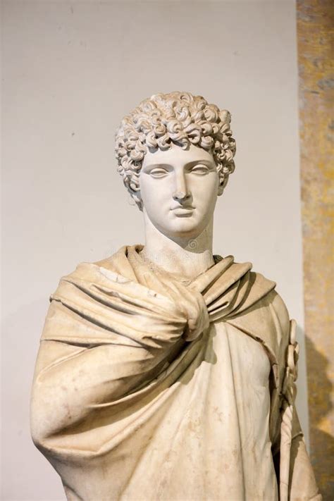 Ancient Sculpture Of The Man In The Baths Of Diocletian Thermae