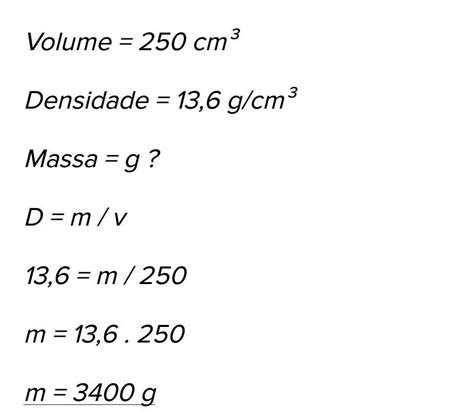 Em Condições Ambientes A Densidade Do Mercúrio é De Aproximadamente