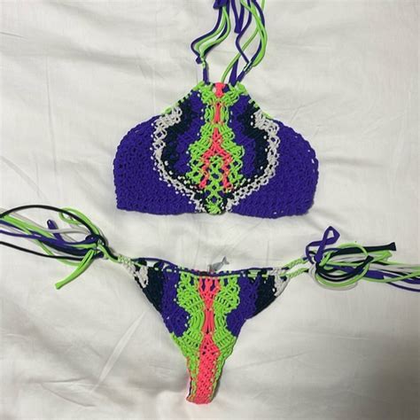 Indah Swim Rare Neon Crochet Indah Bikini Poshmark