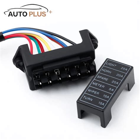 6 Way Car Fuse Box Circuit Car Trailer Auto Blade Fuse Box Block Holder ...