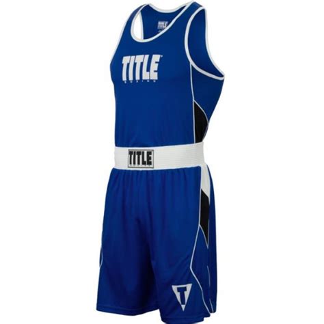Форма для бокса TITLE Aerovent Elite Amateur Boxing Set 8 Синяя (M ...