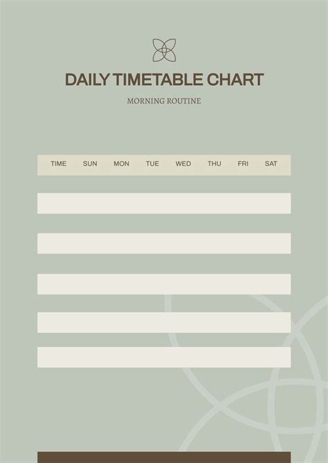 Free Time Table Chart To Customize Online And Print