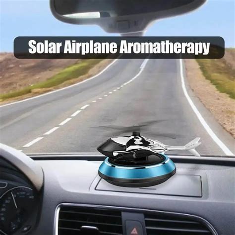 Car Airplane Air Freshener Solar Rotating Helicopter Car Perfume New