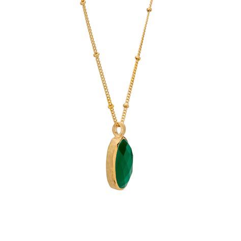 Green Onyx Pendant Necklace | Murkani