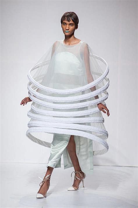 Sculptural Fashion Encircling Ring Dress Conceptual Fashion Design