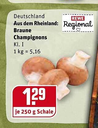 Deutschland Aus Dem Rheinland Braune Champignons Angebot Bei REWE