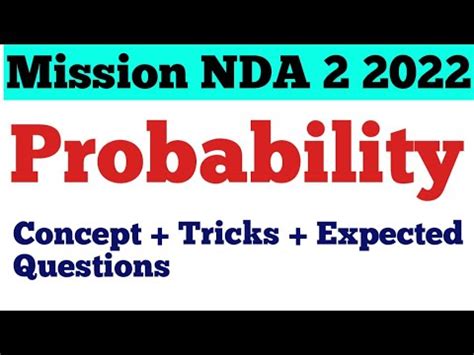 Nda Probability Most Expected Questions With Full Concept