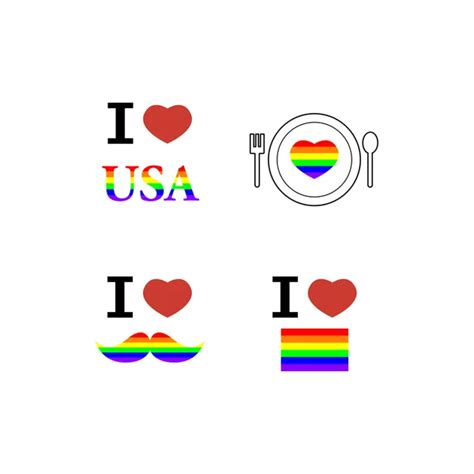 Same Sex Marriage Icons Celebrate Pride Stock Vector Image By Atthameeni 76598865