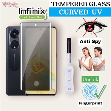 Jual Tempered Glass Curved Uv Anti Spy Infinix Note Pro Plus S Zero Hot Pro Plus