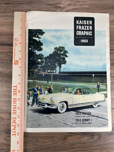 1953 Kaiser Frazer Sedan Manhattan Henry J Graphic Willow Run Newspaper