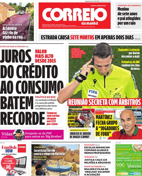 Correio Da Manhã 11 Set 2023 Jornais E Revistas Sapo Pt Última