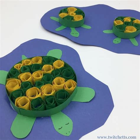 Easy Paper Quilling Turtle That Your Kids Can Make From Construction