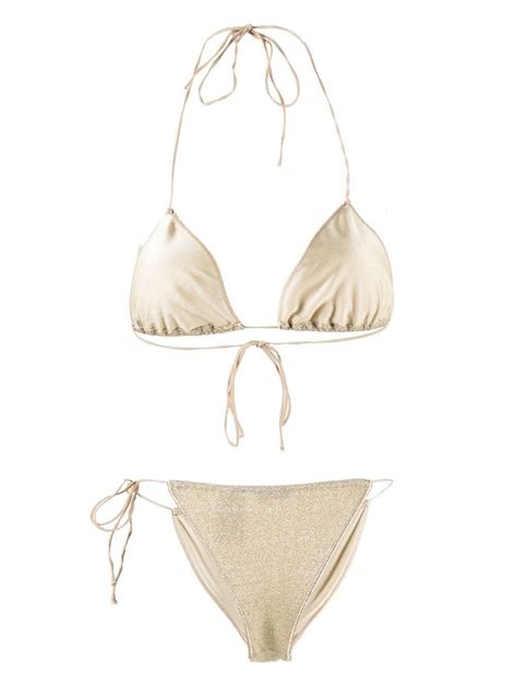 Oséree Lumière Lurex Micro Bikini Set Farfetch